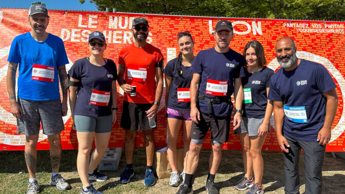 Our Lyon team during the Heroes' Race as part of the sports challenge